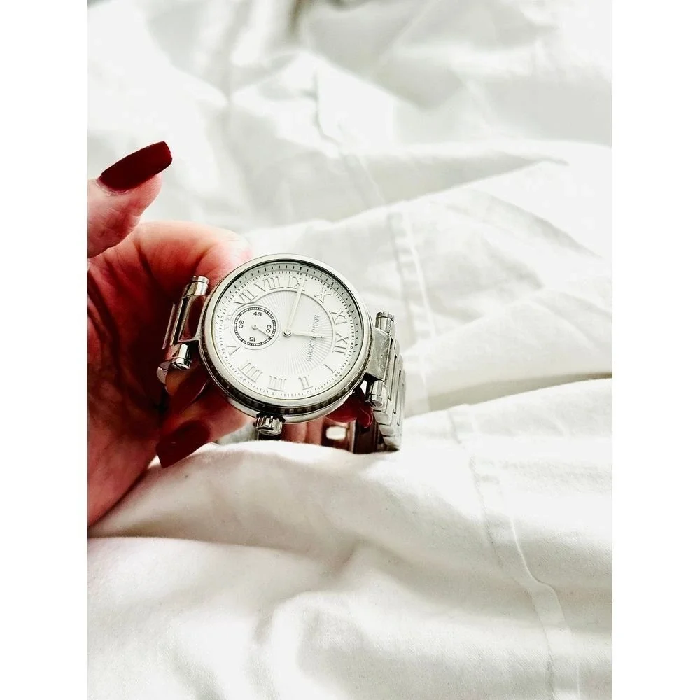 Michael Kors Skylar SilverTone Watch Roman Numeral Dial Stainless Steel Bracelet